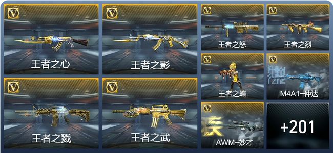 穿越火线：枪战王者V8 14王者武器 226英雄武器 123万化 枪王SS