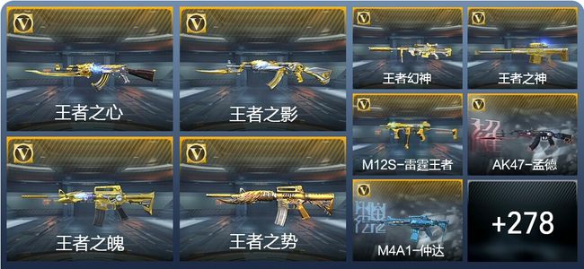 穿越火线：枪战王者V8 25王者武器 314英雄武器 497万化 枪神