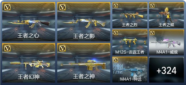 穿越火线：枪战王者V8 33王者武器 374英雄武器 123万化 新锐