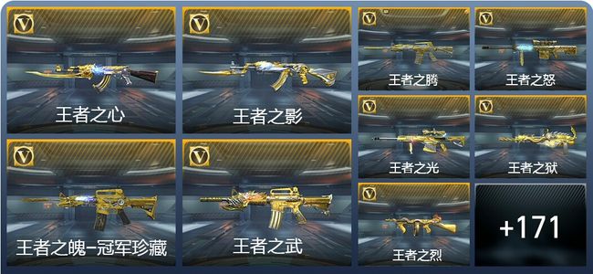 穿越火线：枪战王者V9 25王者武器 194英雄武器 45英雄角色 285万化 枪皇S