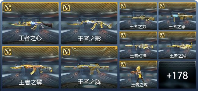 穿越火线：枪战王者V8 22王者武器 202英雄武器 40英雄角色 41万化 枪圣S