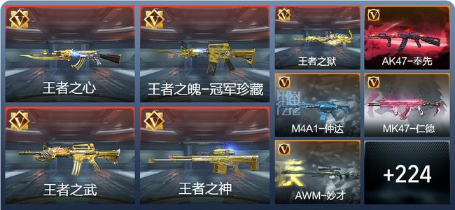 穿越火线：枪战王者V9 18王者武器 257英雄武器 426万化 精英