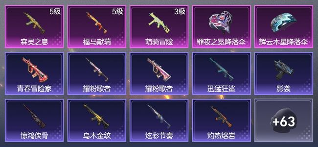 和平精英3升级枪 50枪皮 32套装 1,2192热力 6印记 王牌