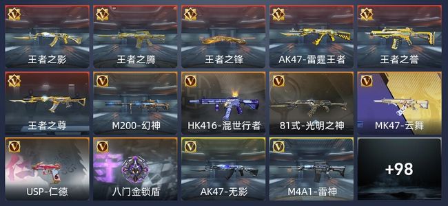 穿越火线：枪战王者V7 6王者 150英雄武器 248万化 新锐