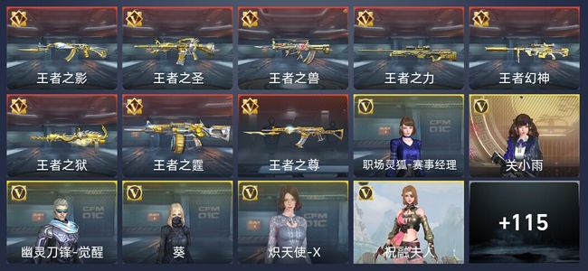 穿越火线：枪战王者V7 8王者 263英雄武器 1英雄角色 36万化 大师