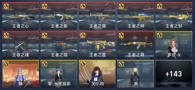 穿越火线：枪战王者V8 9王者 310英雄武器 2英雄角色 50万化 新锐