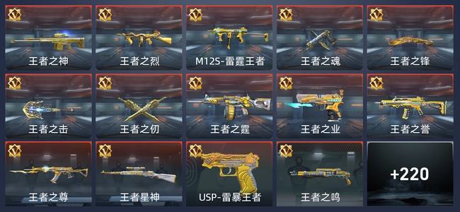穿越火线：枪战王者V9 14王者 320英雄武器 新锐
