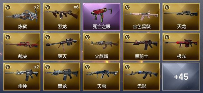 穿越火线（CF）11王者武器 59V武器 4V角色 20皮肤 可排位 新锐