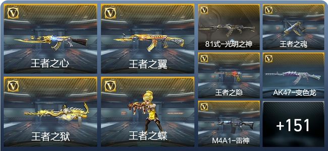 穿越火线：枪战王者V5 14王者武器 194英雄武器 1英雄角色 324万化 枪皇S