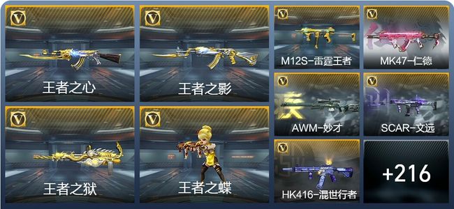 穿越火线：枪战王者V6 7王者武器 246英雄武器 430万化 专家S