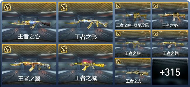 穿越火线：枪战王者V10 47王者武器 349英雄武器 10英雄角色 487万化 枪皇SS