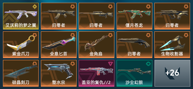 无畏契约11橙皮 1金皮 1紫皮 40皮肤 25420皮肤总价值 445已用源晶