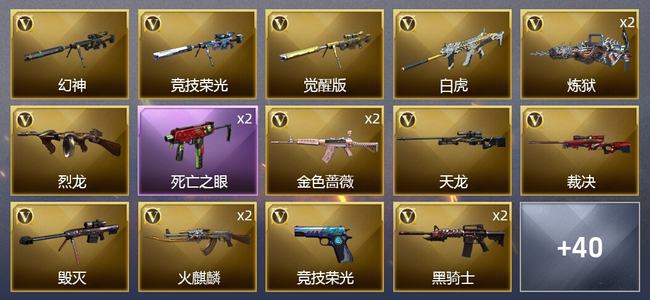 穿越火线（CF）0传说角色 0传说武器 3王者武器 2炫金武器 80V武器 3V角色 15皮肤 新锐