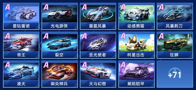 QQ飞车手游V8 44永久A车 85永久赛车 42宠物 男号 星耀