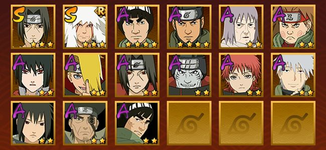 火影忍者2S忍 13A忍 63忍 288S碎片 13通灵 400W战力 前500名 下忍