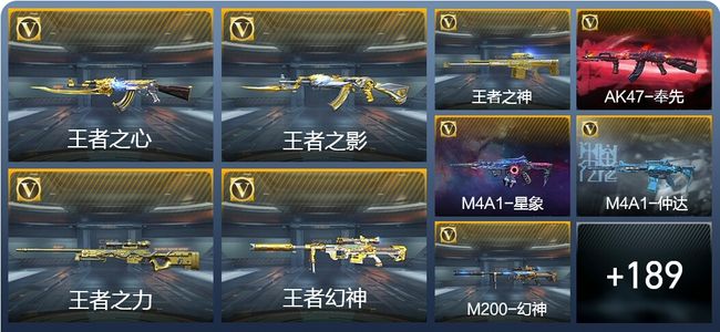 穿越火线：枪战王者V8 26王者武器 223英雄武器 4英雄角色 467万化 枪王SS