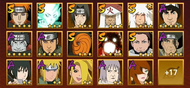 火影忍者V11 9S忍 25A忍 139忍 1707S碎片 19通灵 1000W战力 前10名 中忍