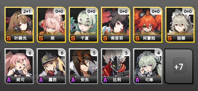绝区零9黄 8角色黄 6S角色 1S音擎 3S邦布 男主 55