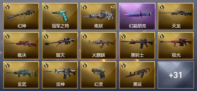 穿越火线（CF）1王者武器 49V武器 1V角色 17皮肤 可排位 新锐