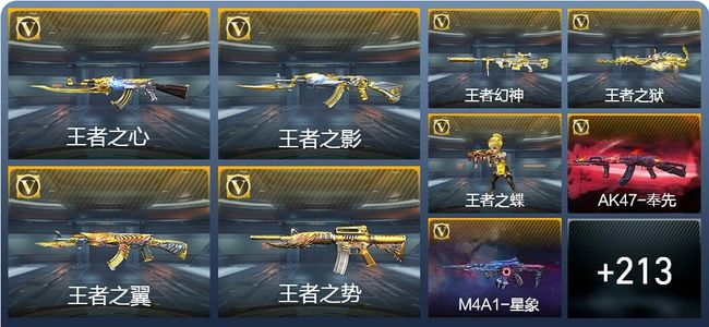 穿越火线：枪战王者V8 20王者武器 241英雄武器 8英雄角色 548万化 枪神