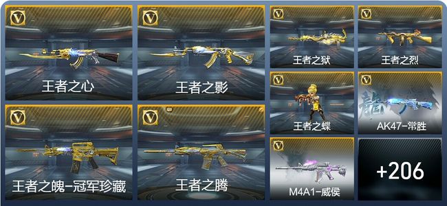 穿越火线：枪战王者V7 17王者武器 215英雄武器 8英雄角色 392万化 枪王SS