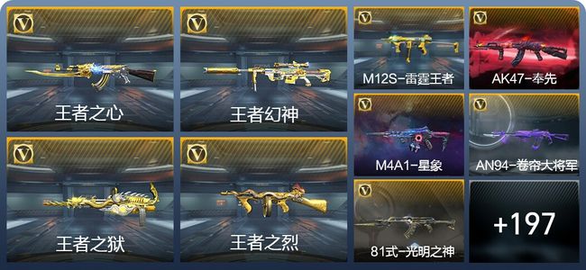 穿越火线：枪战王者V6 9王者武器 247英雄武器 8英雄角色 443万化 枪皇SSS