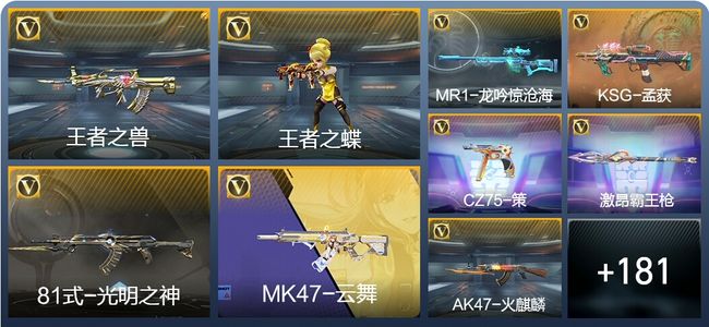 穿越火线：枪战王者V2 6王者武器 190英雄武器 5英雄角色 265万化 新锐