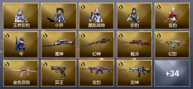 穿越火线（CF）2王者武器 65V武器 4V角色 16皮肤 可排位 传奇