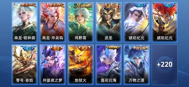 王者荣耀V7 10传说 47史诗 231皮肤 尊贵铂金I