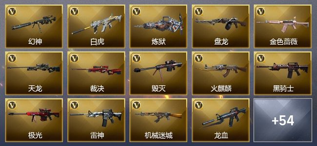 穿越火线（CF）9王者武器 1炫金武器 可排位