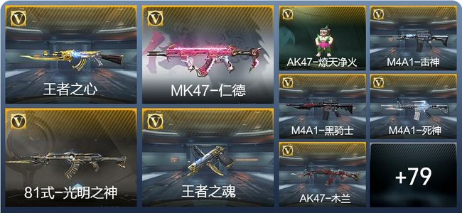 穿越火线：枪战王者V2 4王者武器 88英雄武器 1英雄角色 114万化 大师