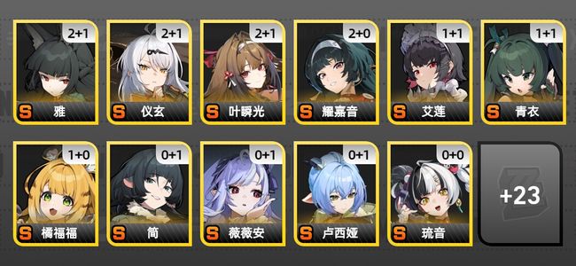绝区零59黄 46角色黄 22S角色 12S音擎 14S邦布 男主 60