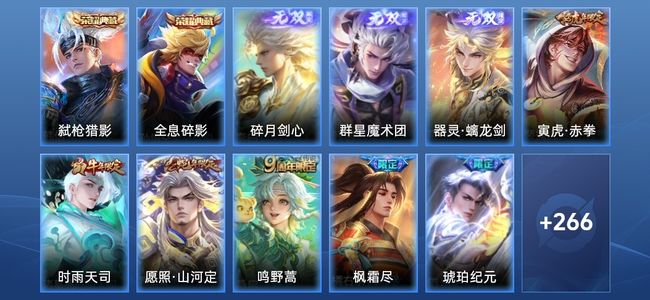 王者荣耀V8 2典藏 21传说 78史诗 283皮肤 123英雄 无双王者