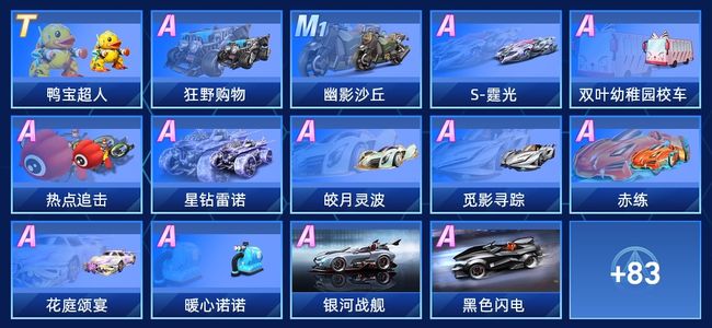 QQ飞车手游V6 1永久T车 63永久A车 97永久赛车 34宠物 男号 钻石