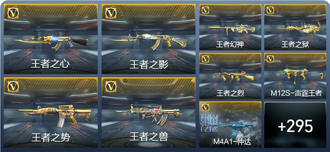 穿越火线：枪战王者V8 24王者武器 304英雄武器 10英雄角色 595万化 枪圣