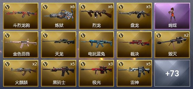 穿越火线（CF）2炫金武器 100V武器 9V角色 15皮肤 可排位 新锐