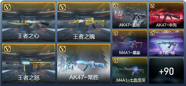 穿越火线：枪战王者7王者武器 99英雄武器 5英雄角色 264万化 专家S