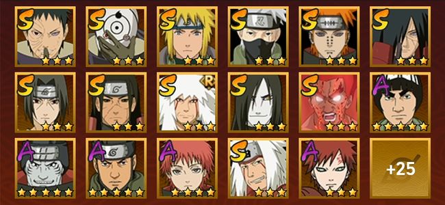 火影忍者V6 12S忍 30A忍 163忍 1635S碎片 16通灵 1000W战力 前500名 中忍