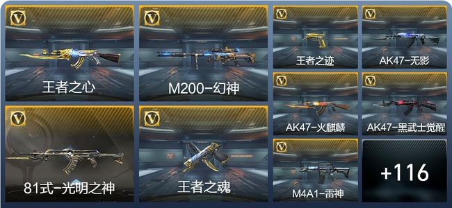 穿越火线：枪战王者V2 11王者武器 140英雄武器 2英雄角色 237万化 枪圣