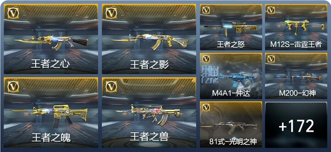 穿越火线：枪战王者V8 12王者武器 181英雄武器 4英雄角色 366万化 枪圣SSS