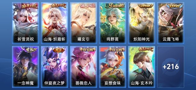 王者荣耀V7 8传说 56史诗 227皮肤 120英雄 尊贵铂金I