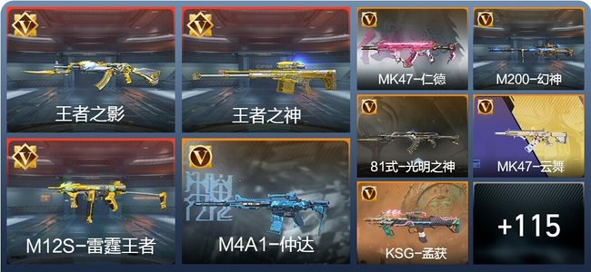 穿越火线：枪战王者V3 10王者 264英雄武器 专家