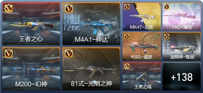 穿越火线：枪战王者V5 7王者 222英雄武器 大师