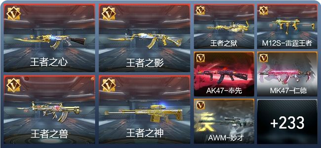 穿越火线：枪战王者V8 30王者 314英雄武器 7英雄角色 519万化 枪皇