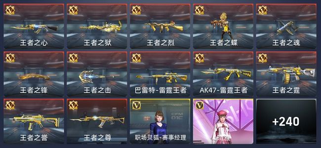 穿越火线：枪战王者12王者 245英雄武器 9英雄角色 364万化 专家