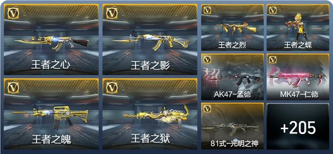 穿越火线：枪战王者V7 19王者武器 214英雄武器 8英雄角色 342万化 枪神