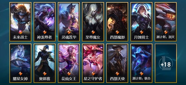 英雄联盟（LOL）1终极 16传说 31皮肤 54英雄