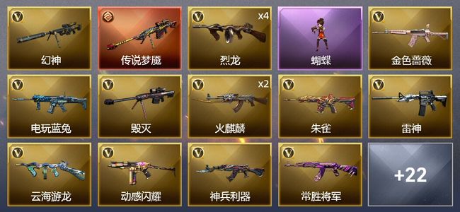 穿越火线（CF）1传说武器 1王者武器 40V武器 1V角色 9皮肤 可排位 新锐