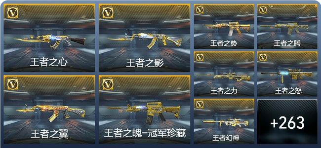 穿越火线：枪战王者V9 45王者武器 288英雄武器 10英雄角色 612万化 枪皇S