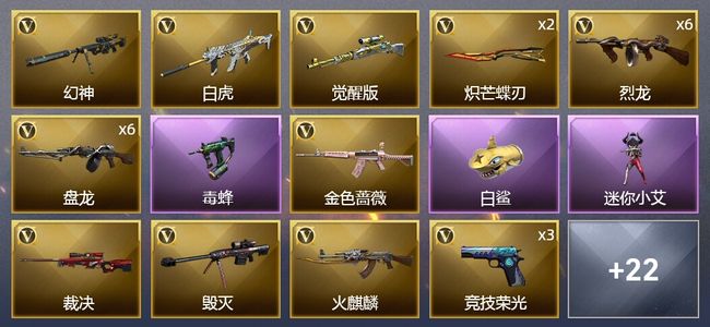 穿越火线（CF）43V武器 1V角色 14皮肤 可排位 枪王